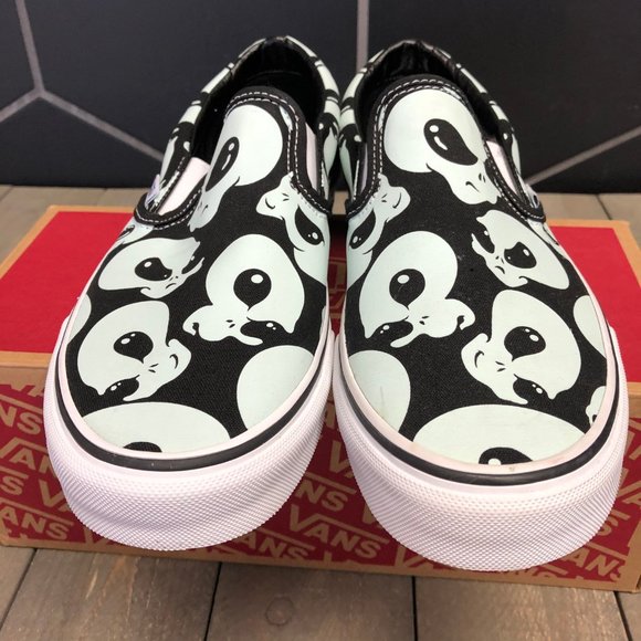 Vans Shoes New W Box Vans Classic Slip On Alien Ghosts